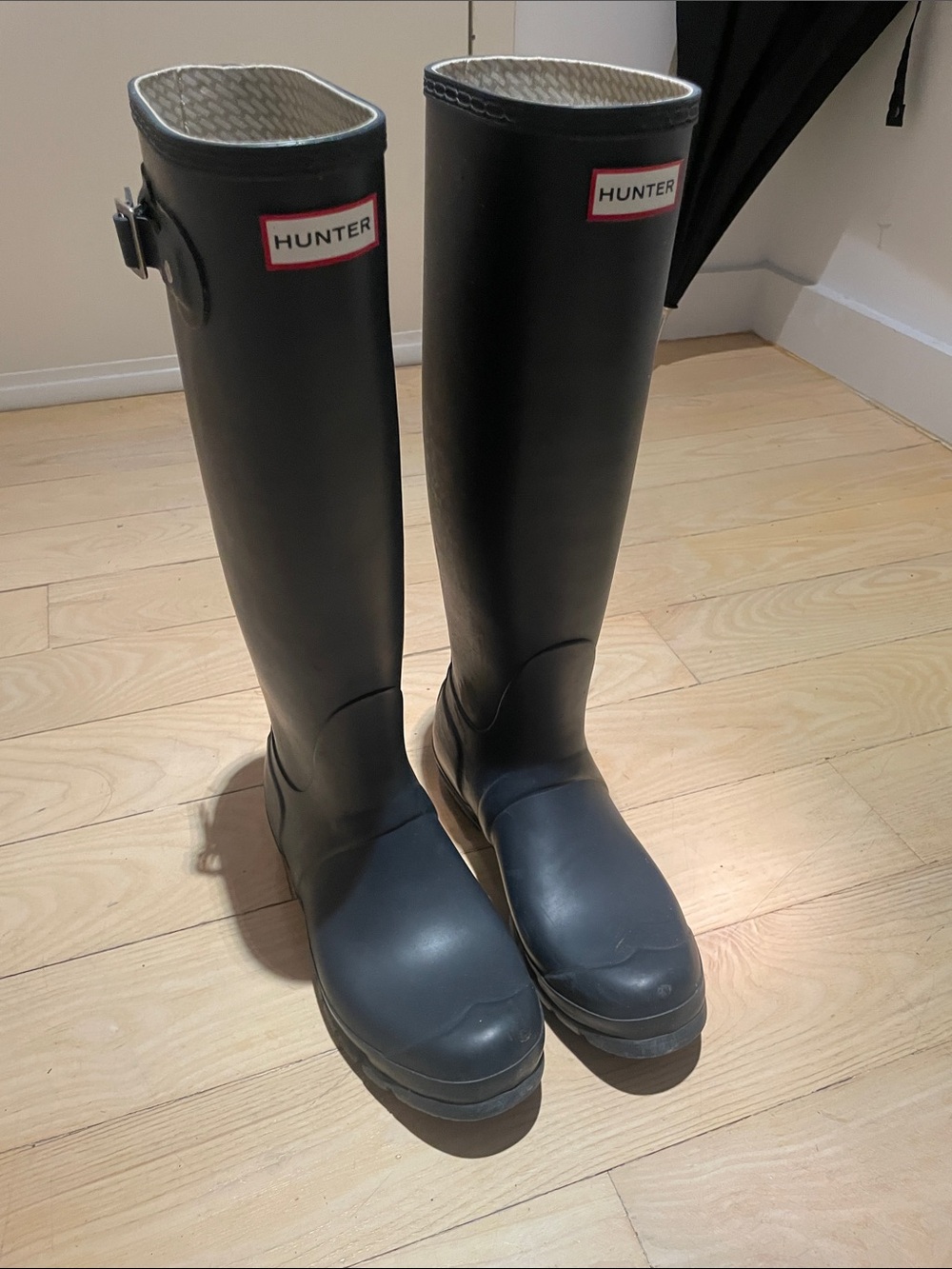 Hunter Navy Tall Women's Rain Boots